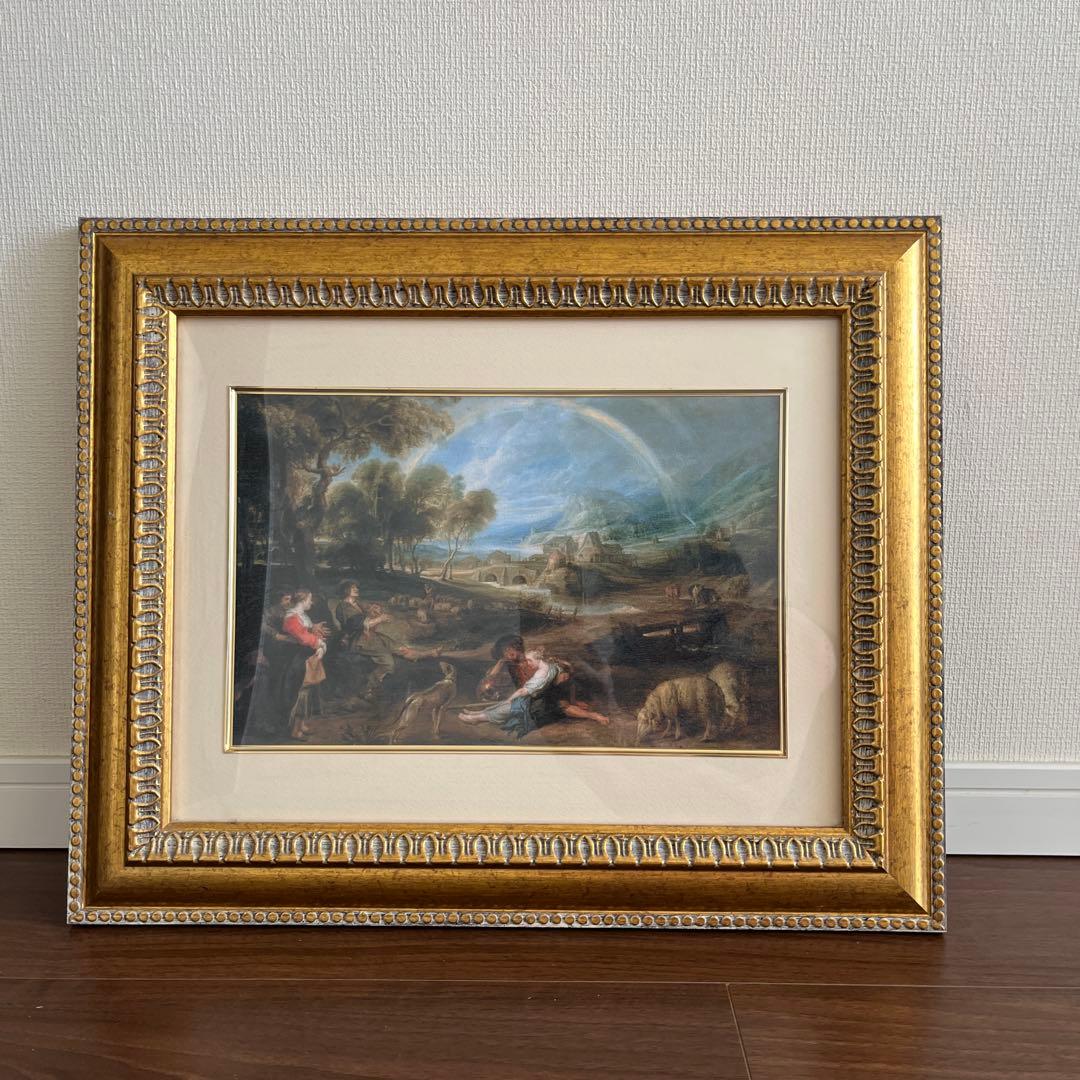 ペーテル・パウル・ルーベンス『虹のある風景』　複製絵画