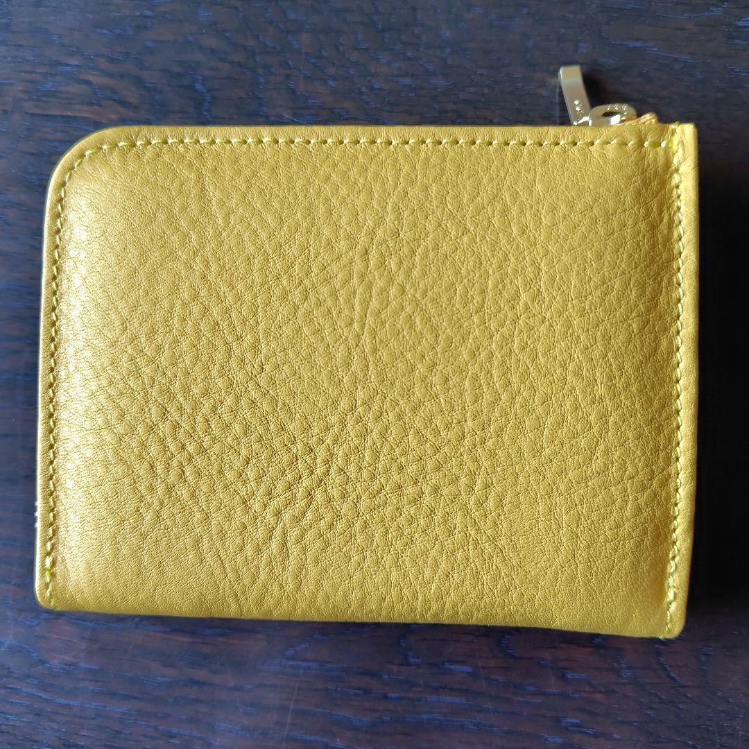 Suicaのペンギン本革L字型ファスナーミニ財布イエロー