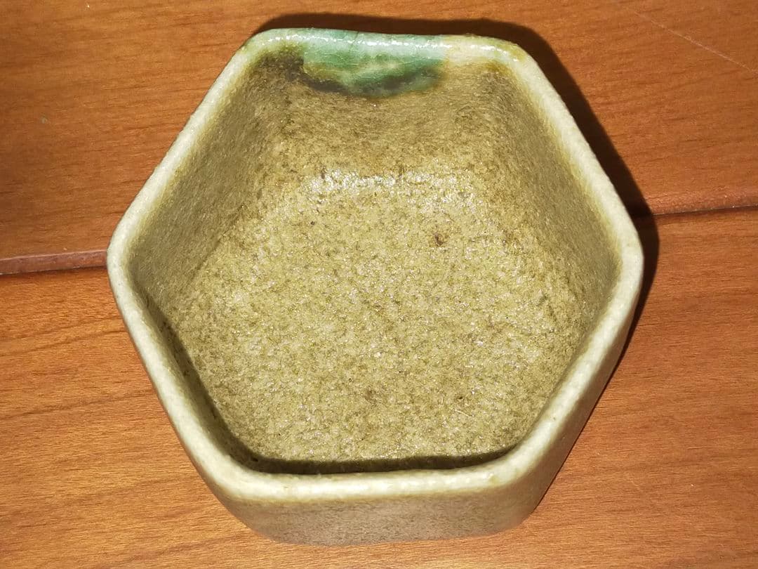 ♥黄瀬戸　六角盃　５個セット　桐箱付き　ぐい呑み　ぐい飲み　骨董　古玩