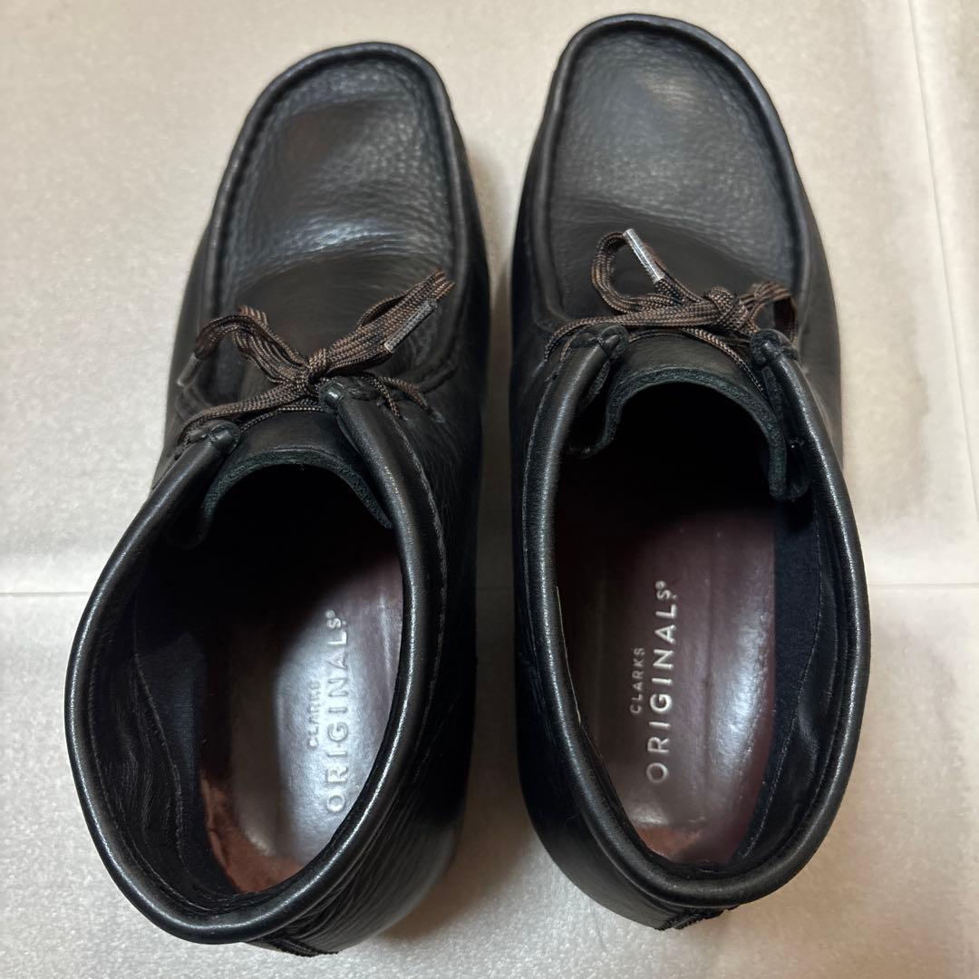 クラークス ワラビーブーツ ゴアテックス 26本革 ビブラム 黒