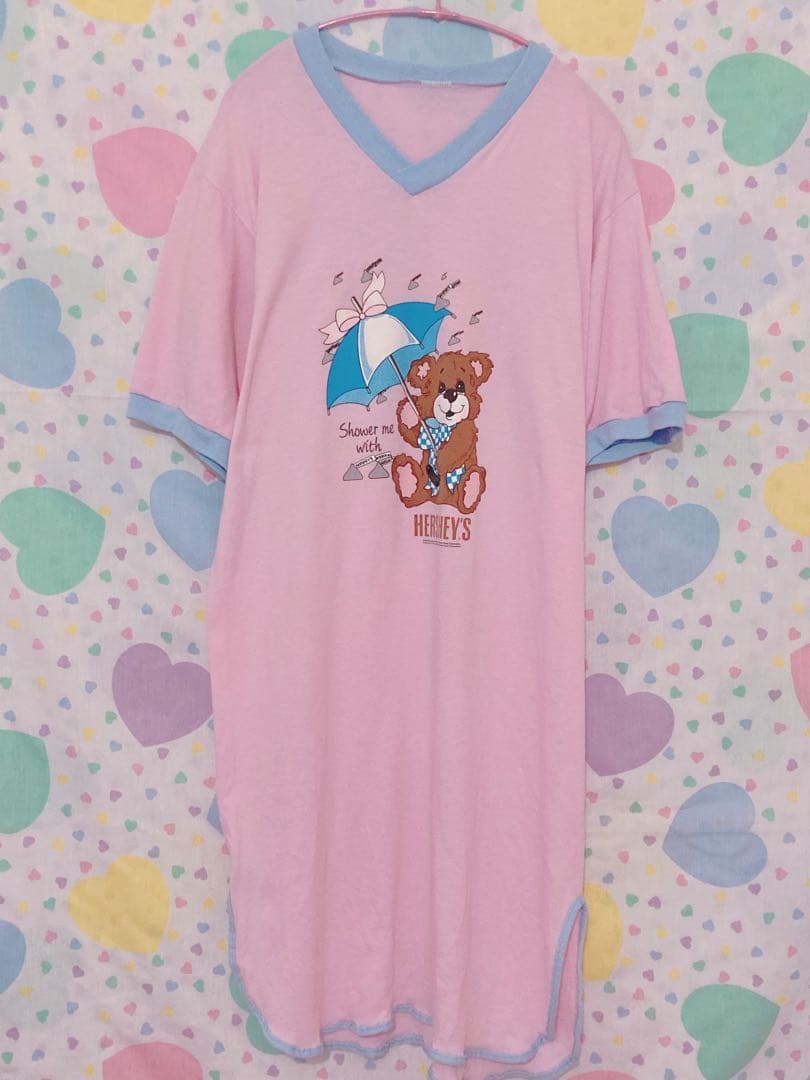 ♡キスチョコくまさんワンピース ハーシーズ レトロファンシー古着 spank♡