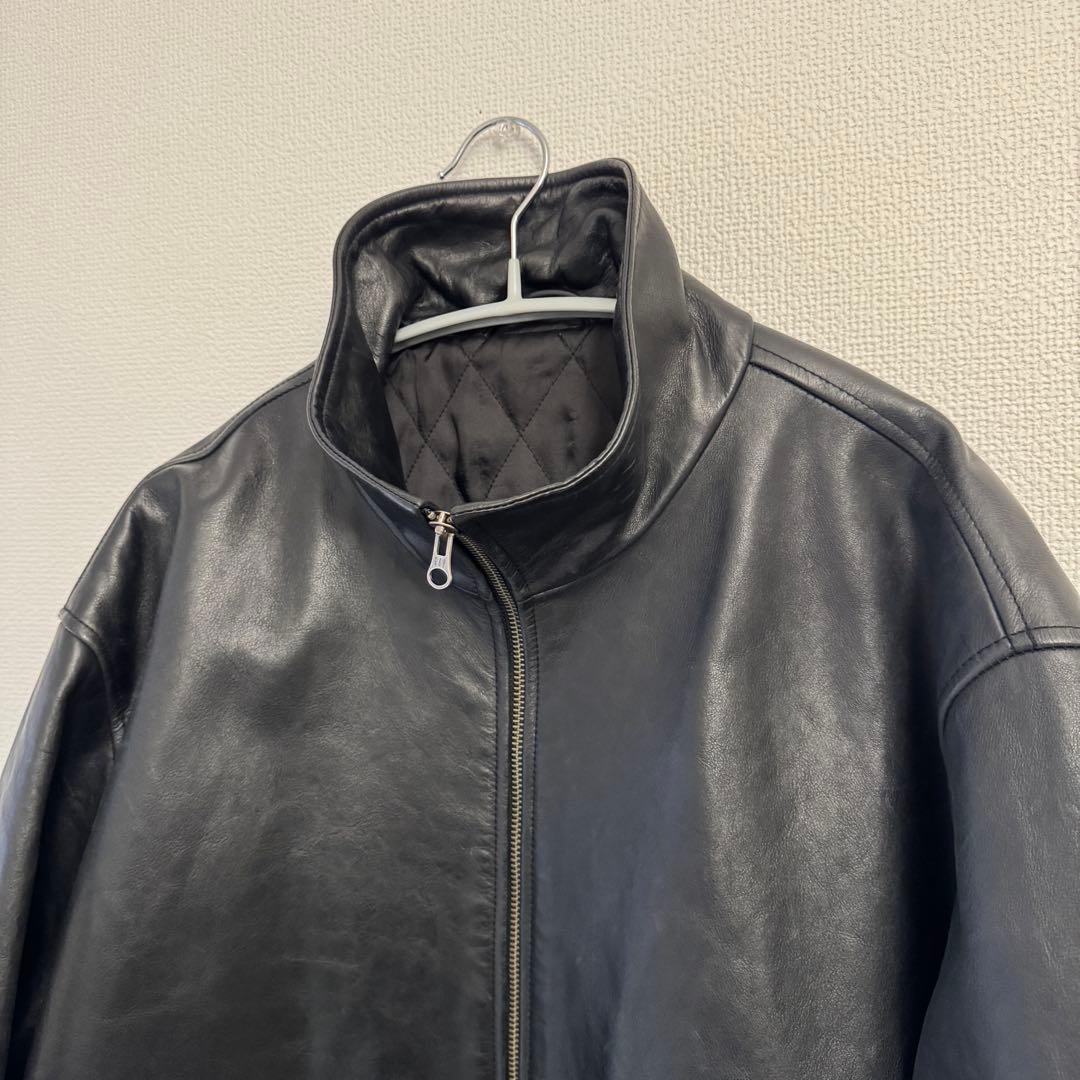 OLD GAP ギャップ ハイネックレザージャケット フルジップ おそらくL