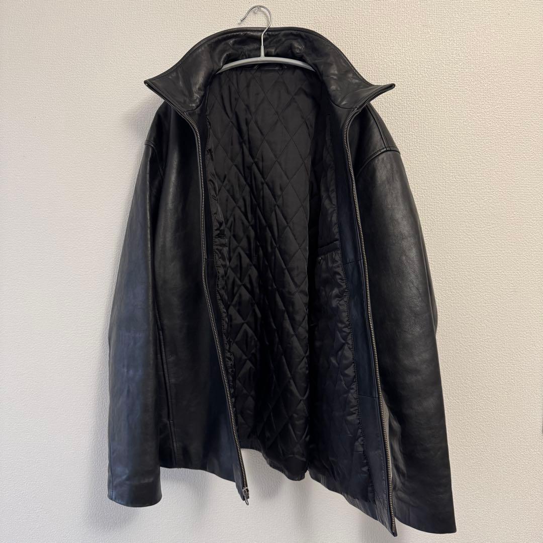 OLD GAP ギャップ ハイネックレザージャケット フルジップ おそらくL