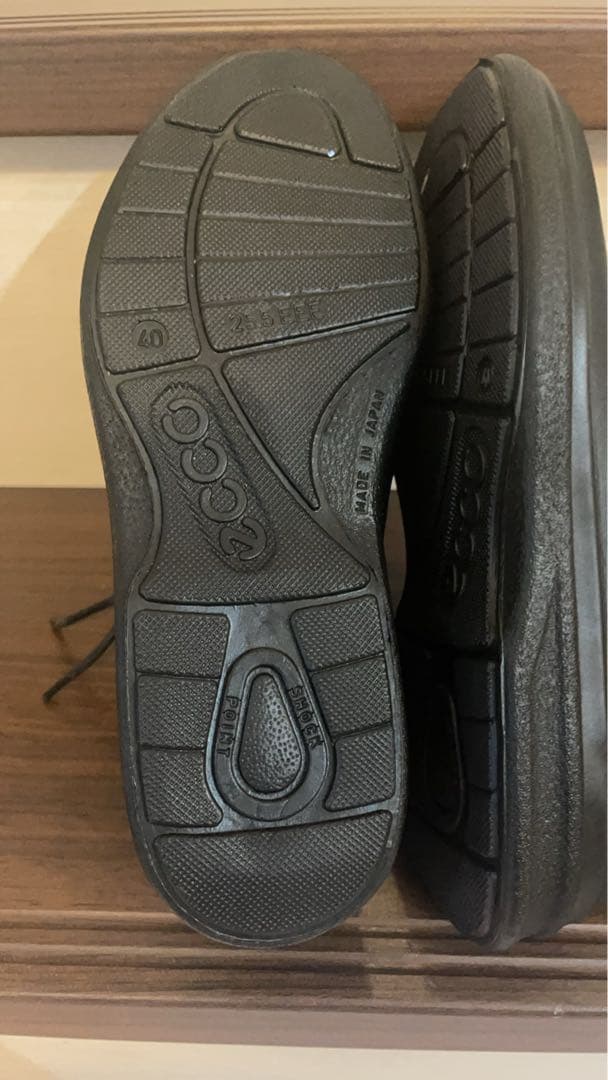 ECCO　エコー　25.5　EEEレザーシューズ　本革　ウォーキングシューズ　黒