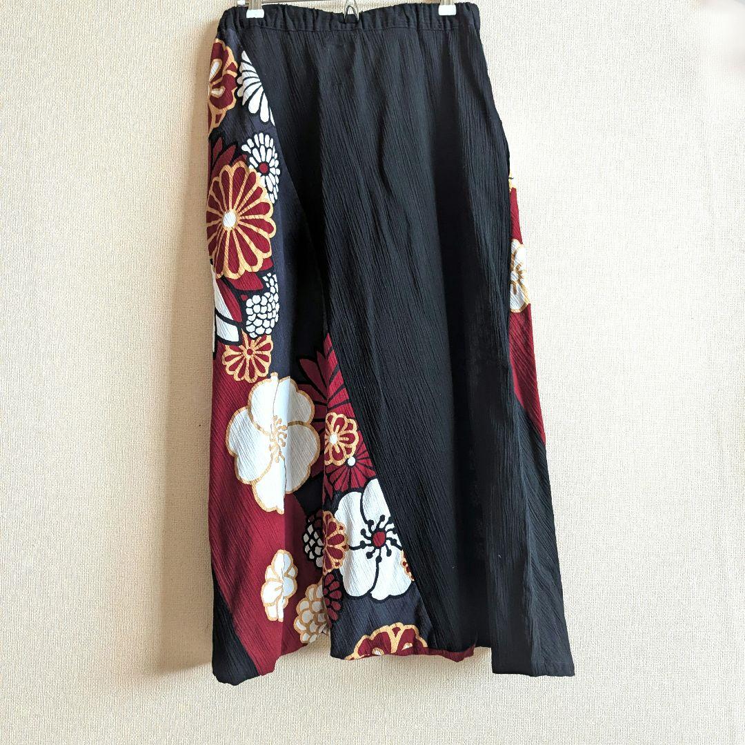 SOUSOU ソウソウ　サルエルパンツ 京都京友禅 高島縮　Ｓ〜М