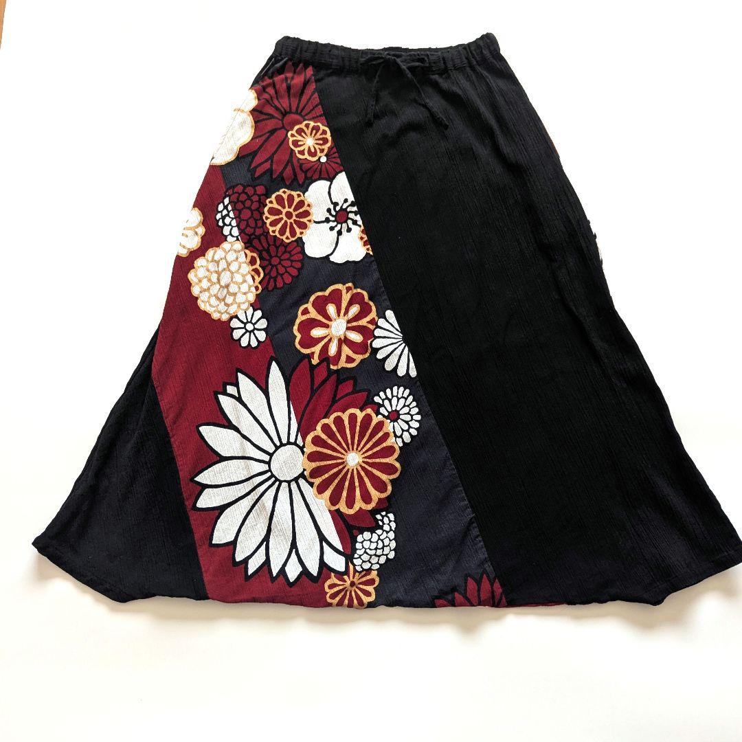 SOUSOU ソウソウ　サルエルパンツ 京都京友禅 高島縮　Ｓ〜М