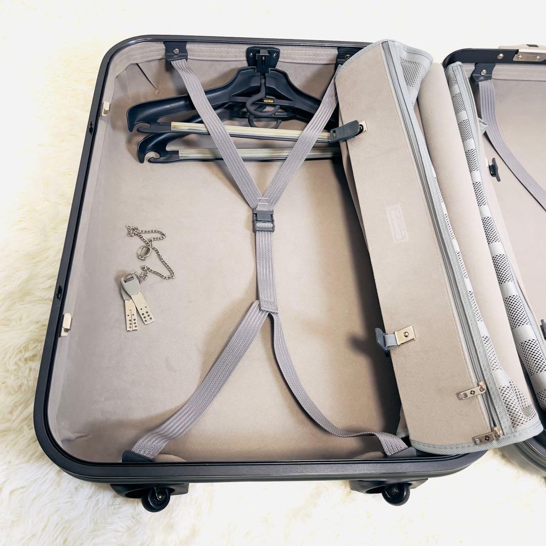 Samsonite サムソナイト スーツケース メタリックグリーン 鍵2本付き