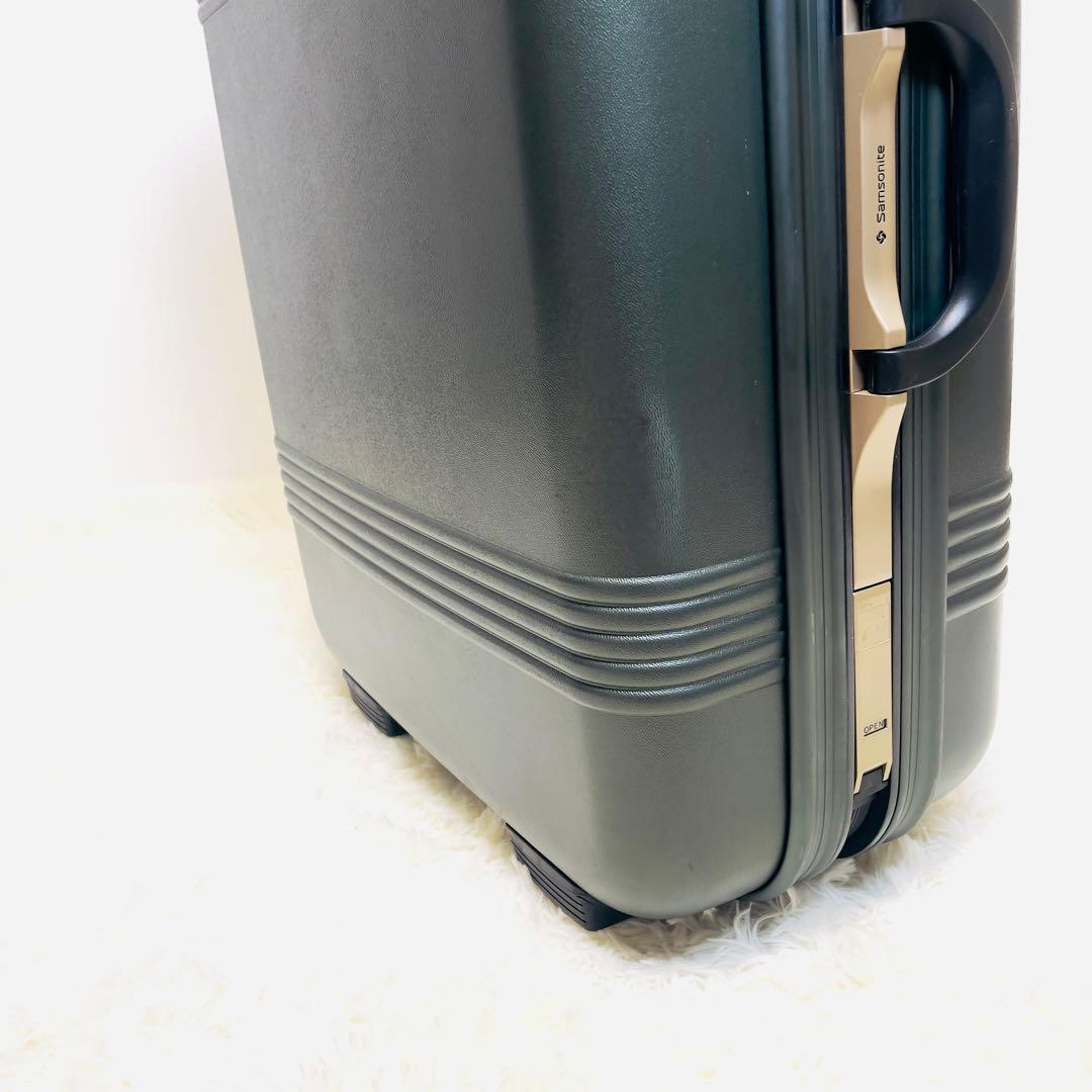 Samsonite サムソナイト スーツケース メタリックグリーン 鍵2本付き