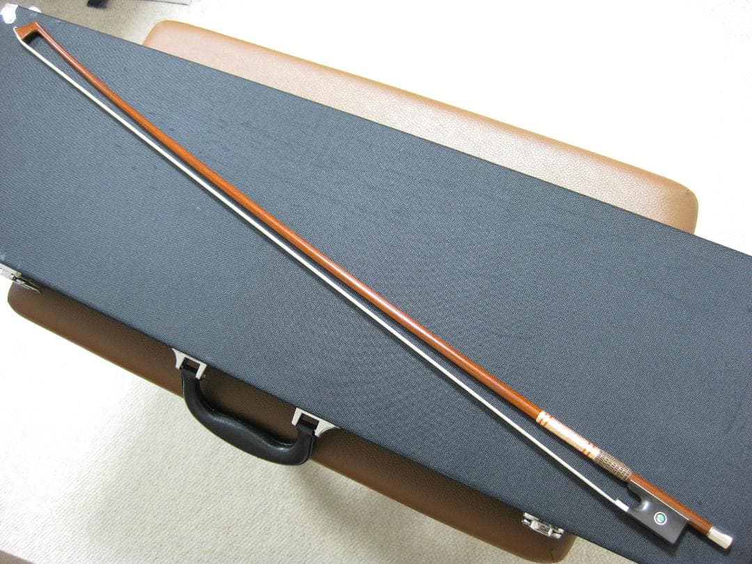 【上質ノースタンプ】 フェルナンブコ・ 銀黒檀 バイオリン弓 4/4