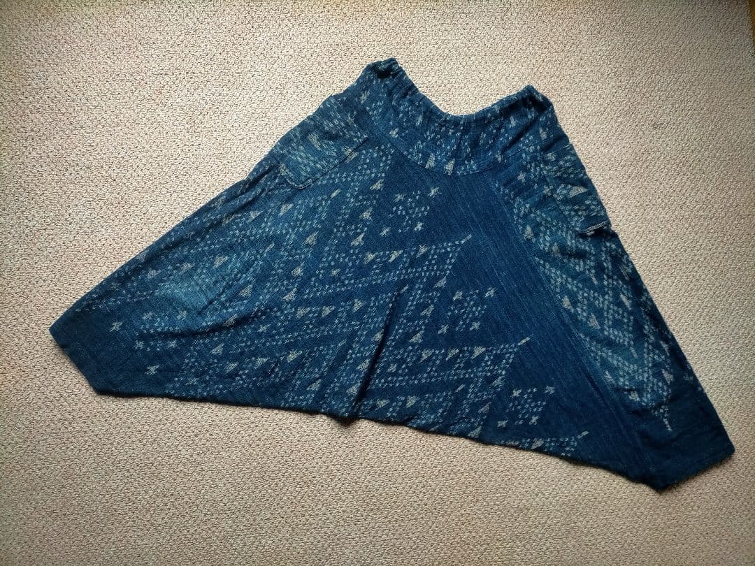 うさとの服 usaatoモモンガパンツ 藍染