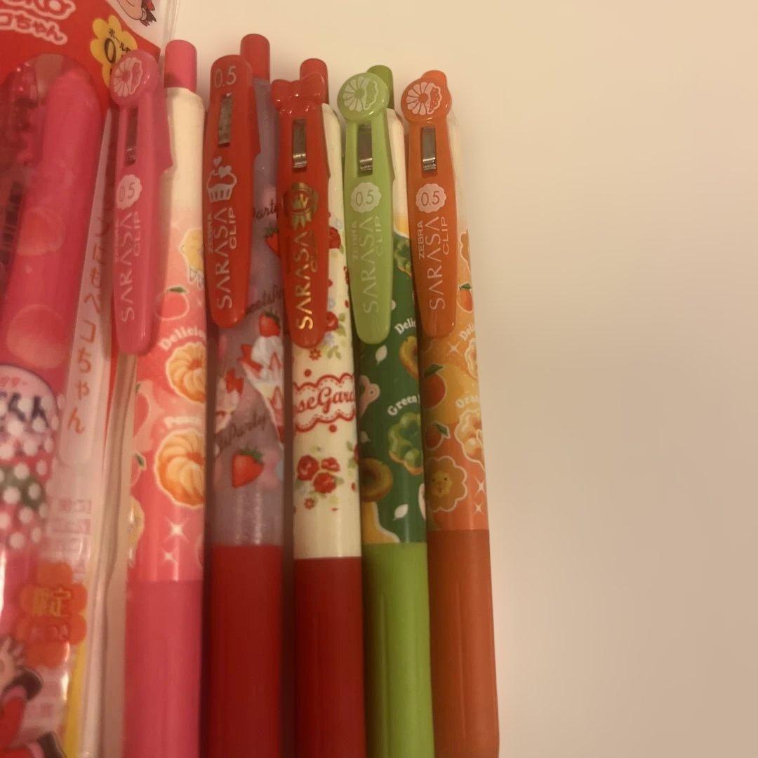 サラサクリップ スヌーピー 8色セット、ぺこちゃん　レア品