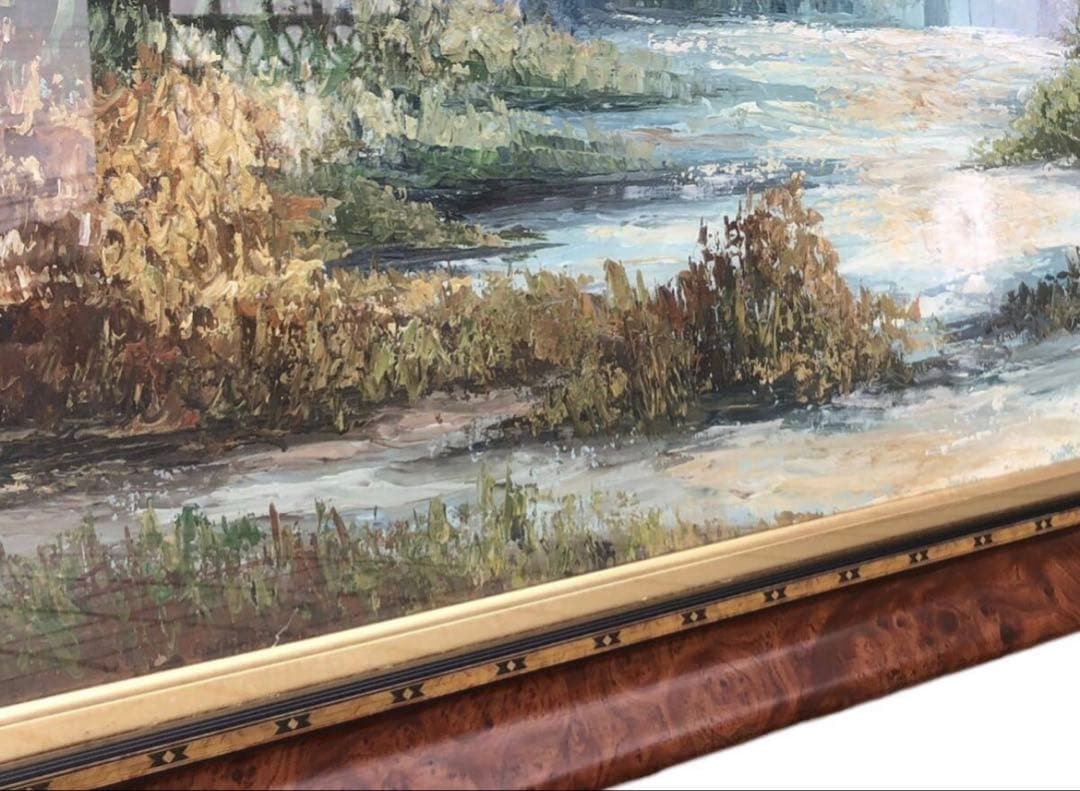 『真作』サルトリ・マリア・ルイサ　風景画 /油絵 油彩画 絵画　イタリア作家