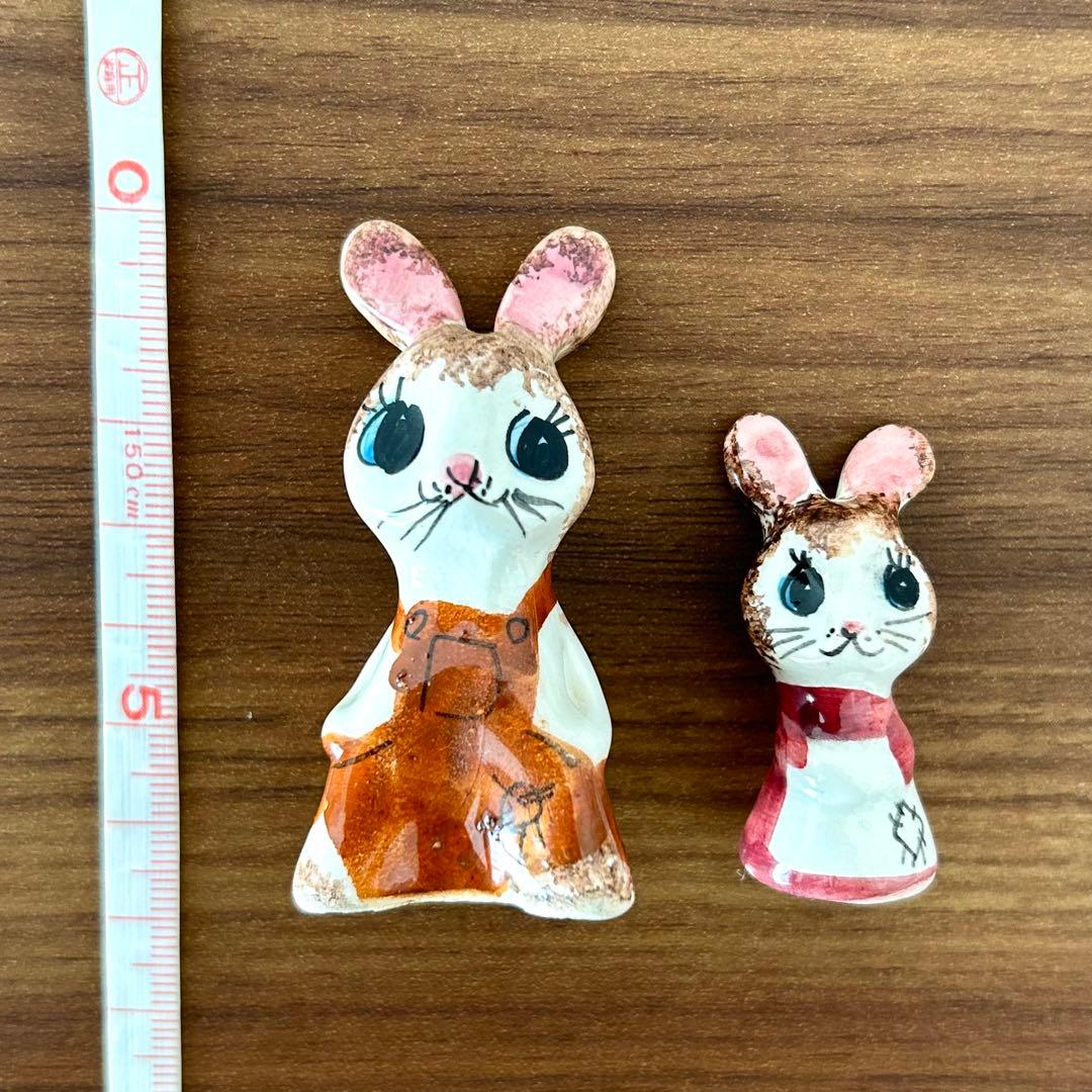 【フィリップ・ローレストン】 うさぎの親子 英ヴィンテージフィギュア