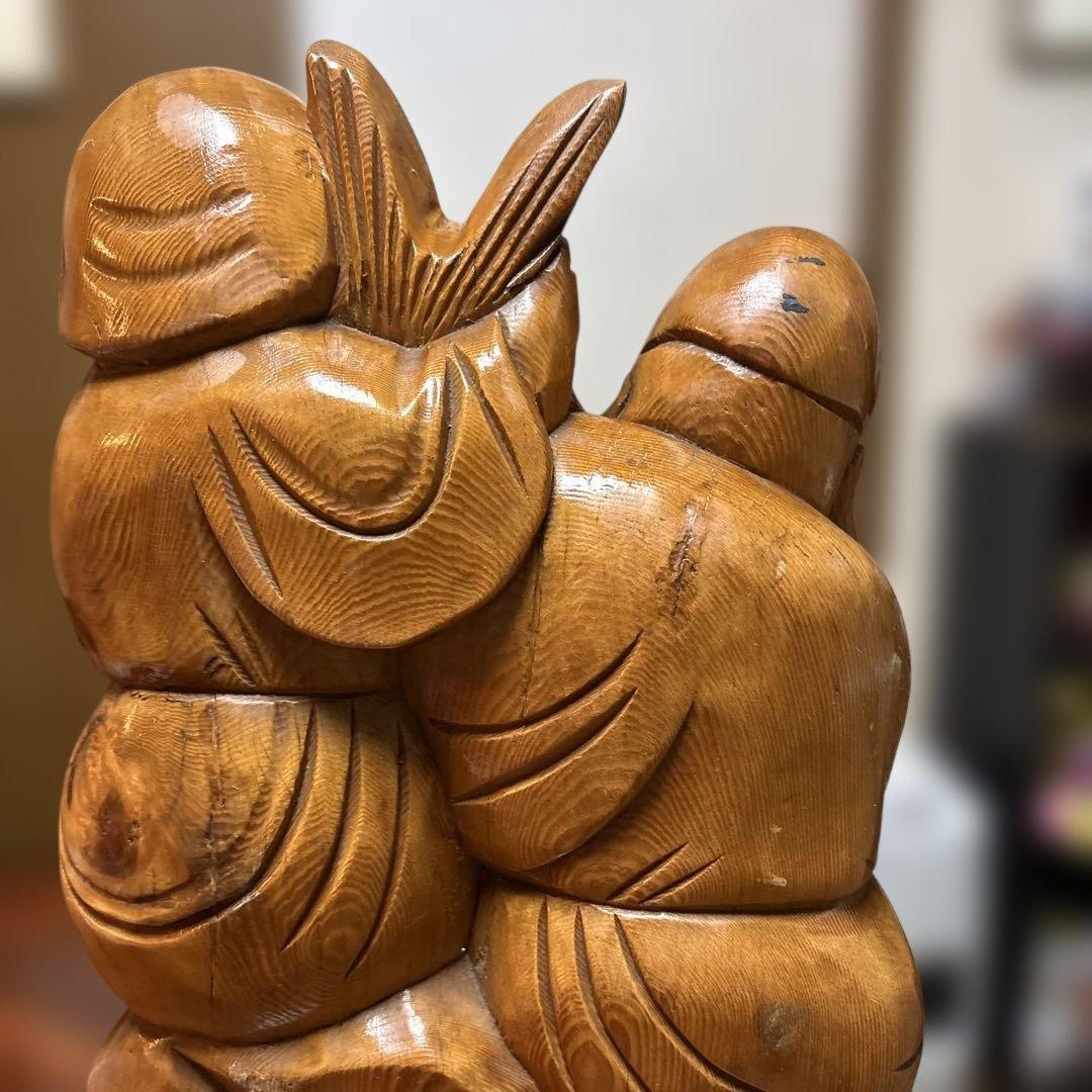 大黒天と恵比寿の木彫り