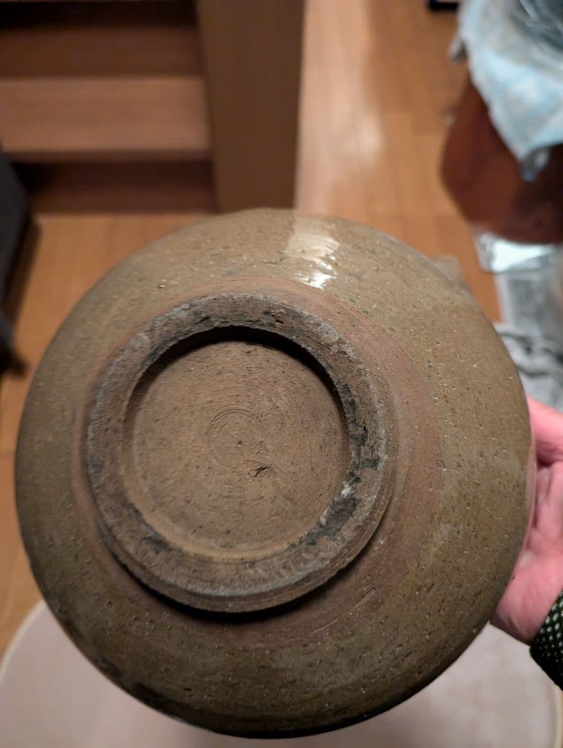 時代物片口鉢、陶器、先かけあり 丸型 約20cm