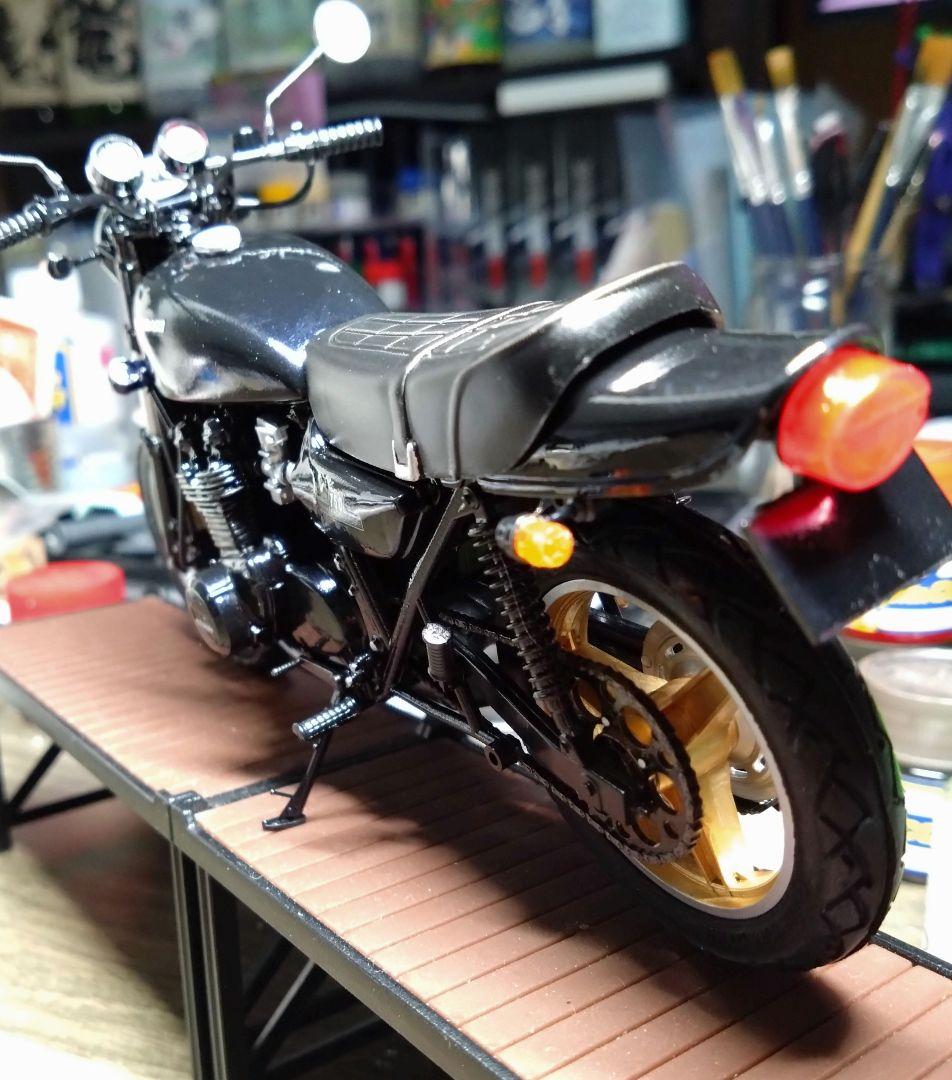 アオシマ 1／12 バイク　Z2 カワサキKawasaki750ブラック完成品