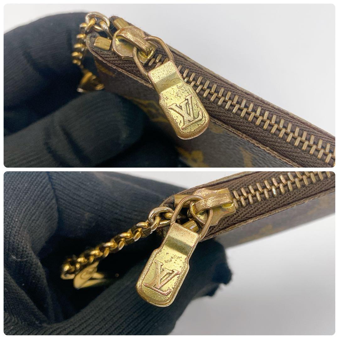 ルイヴィトン モノグラム ポシェットクレ ケース 小銭入れ チェーン