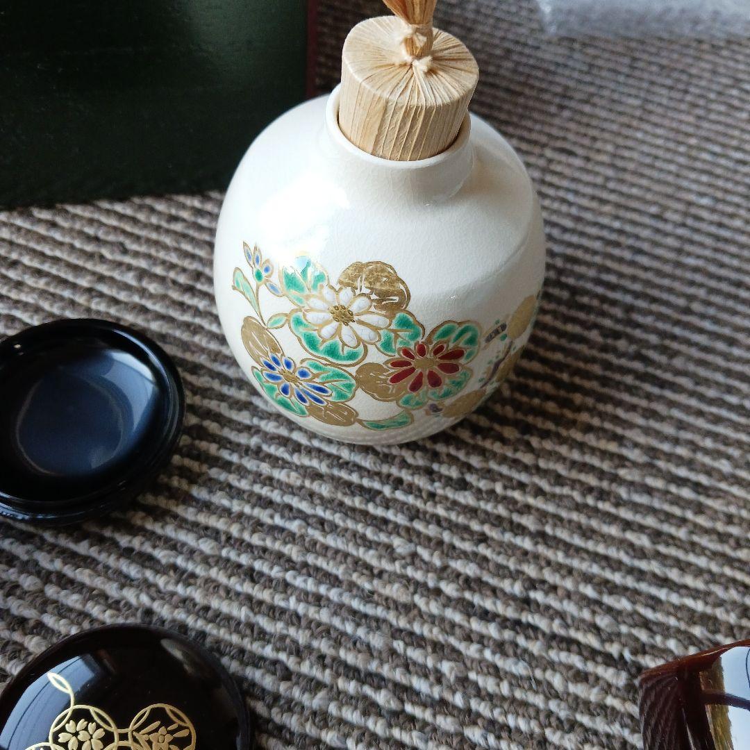 茶道具一式 深緑色茶箱　野点