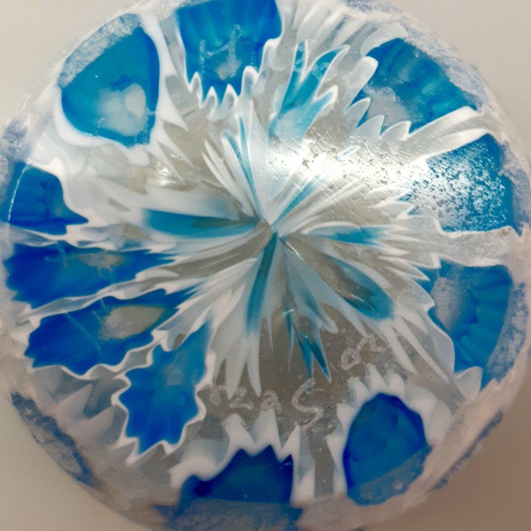 MURANO GLASS ムラノ ミルフィオリ 水色 グラス ヴェネチア