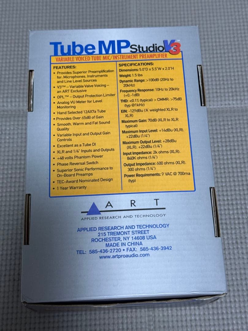 デッドストック 未使用 ART TUBE MP Studio V3 アンプ