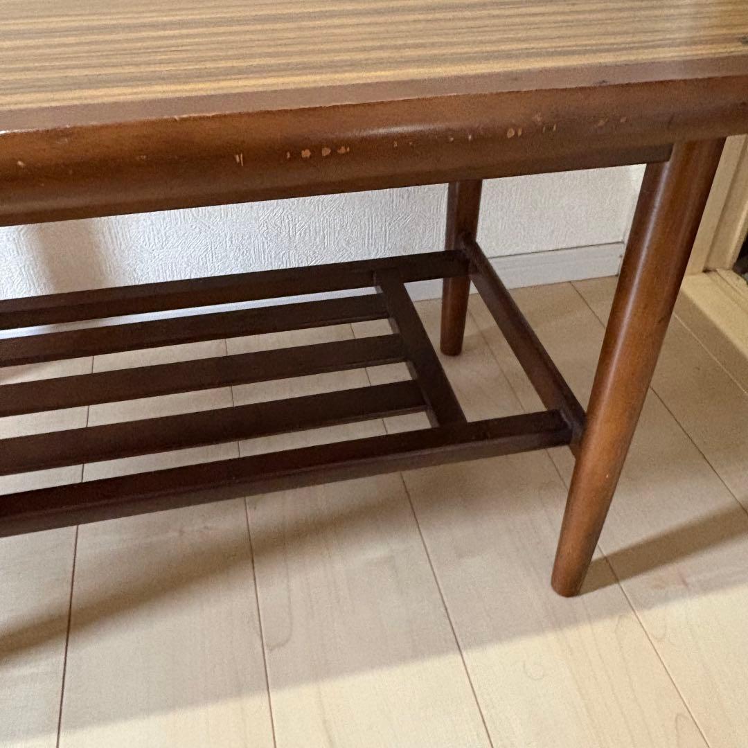 オールドカリモクKarimoku センターテーブル ヴィンテージ 家具 棚付き