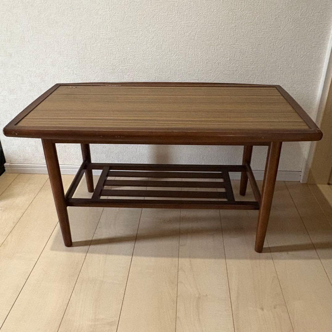 オールドカリモクKarimoku センターテーブル ヴィンテージ 家具 棚付き