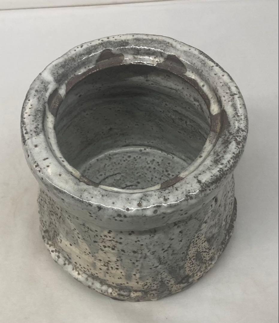 B538b 鼠志野 水指　作者不詳　木箱無し　茶道具