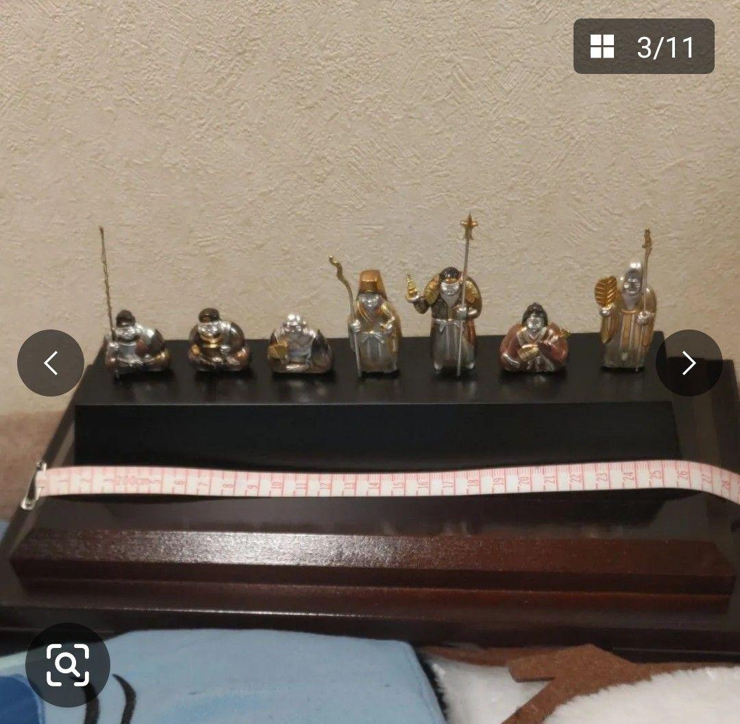 武比古　純銀 恵比寿 大黒 七福神 置物 オブジェ 縁起物