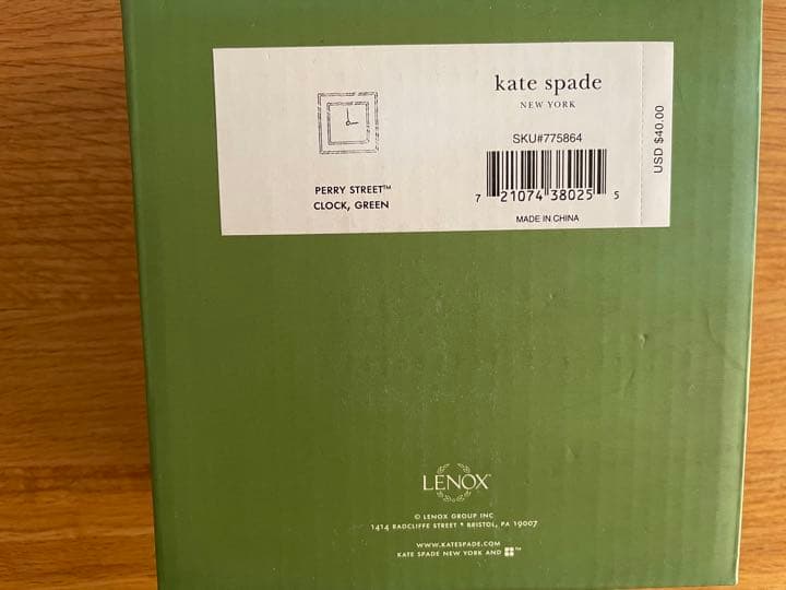 希少　新品ケイトスペード置き時計　新品未使用　動作確認済み　kate spade