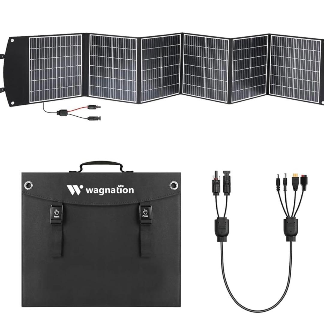 ソーラーパネル 200W 太陽光パネル 折りたたみ式 ケーブル付き 携帯 薄型