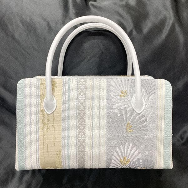 503mg2◆春色 春夏 上質 利休バッグ 松 間道◆美品