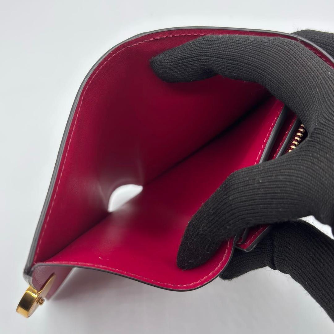 極美品 ルイヴィトン モノグラム フロール コンパクト 折り財布 赤 コンパクト