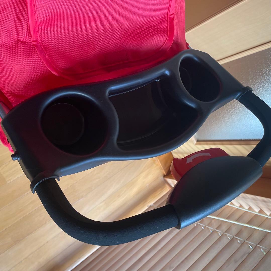 赤　ペットカート ペットバギー　折りたたみ　前輪回転式　おまけ付き