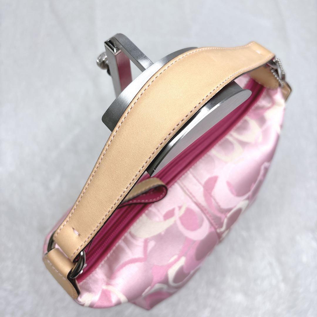 COACH シグネチャー ピンク アクセサリーポーチワンショルダー　y2k