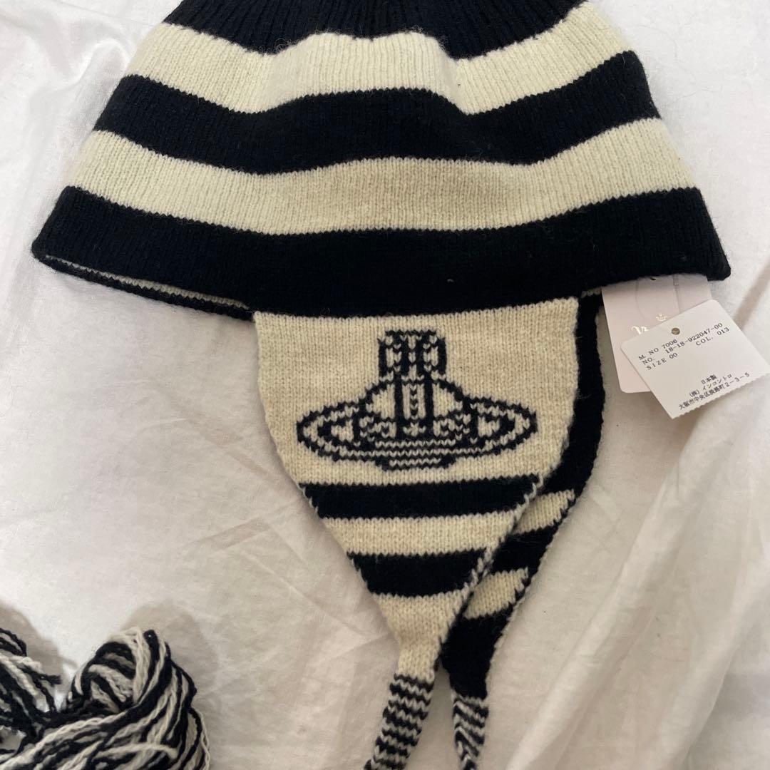 大人気　ヴィヴィアンウエストウッド　ボーダー　ニット帽　2022復刻