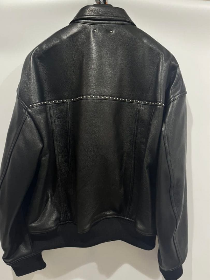 ジャケット・アウター MINEDENIM Leather Studs Zipup Loose JKT