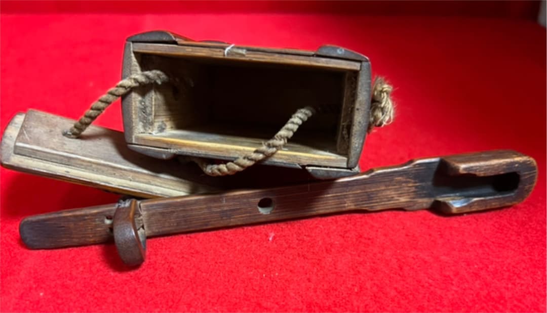 竹製・胴乱・洋銀都上州（短）新品煙管付き・アンティーク