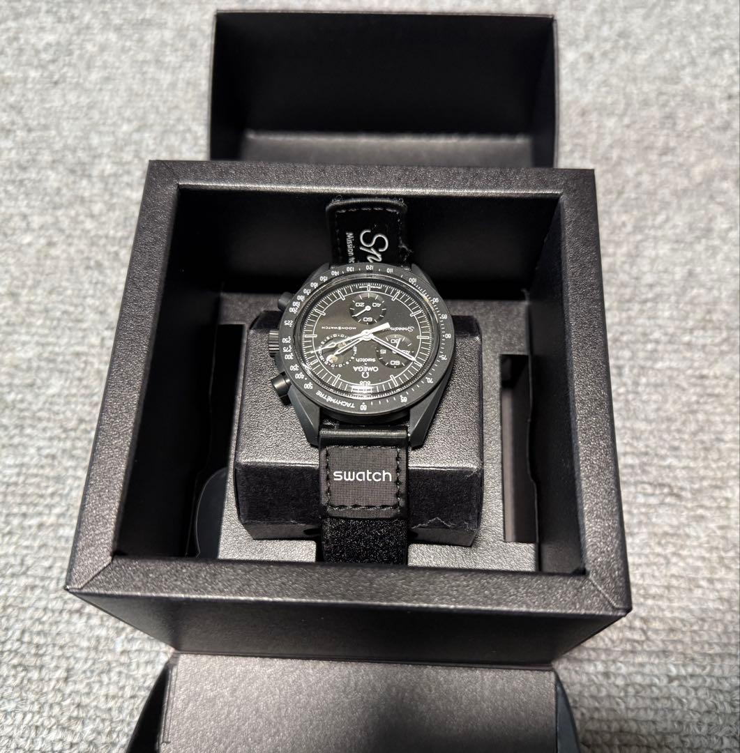 時計 Snoopy x OMEGA x Swatch MoonSwatch Black