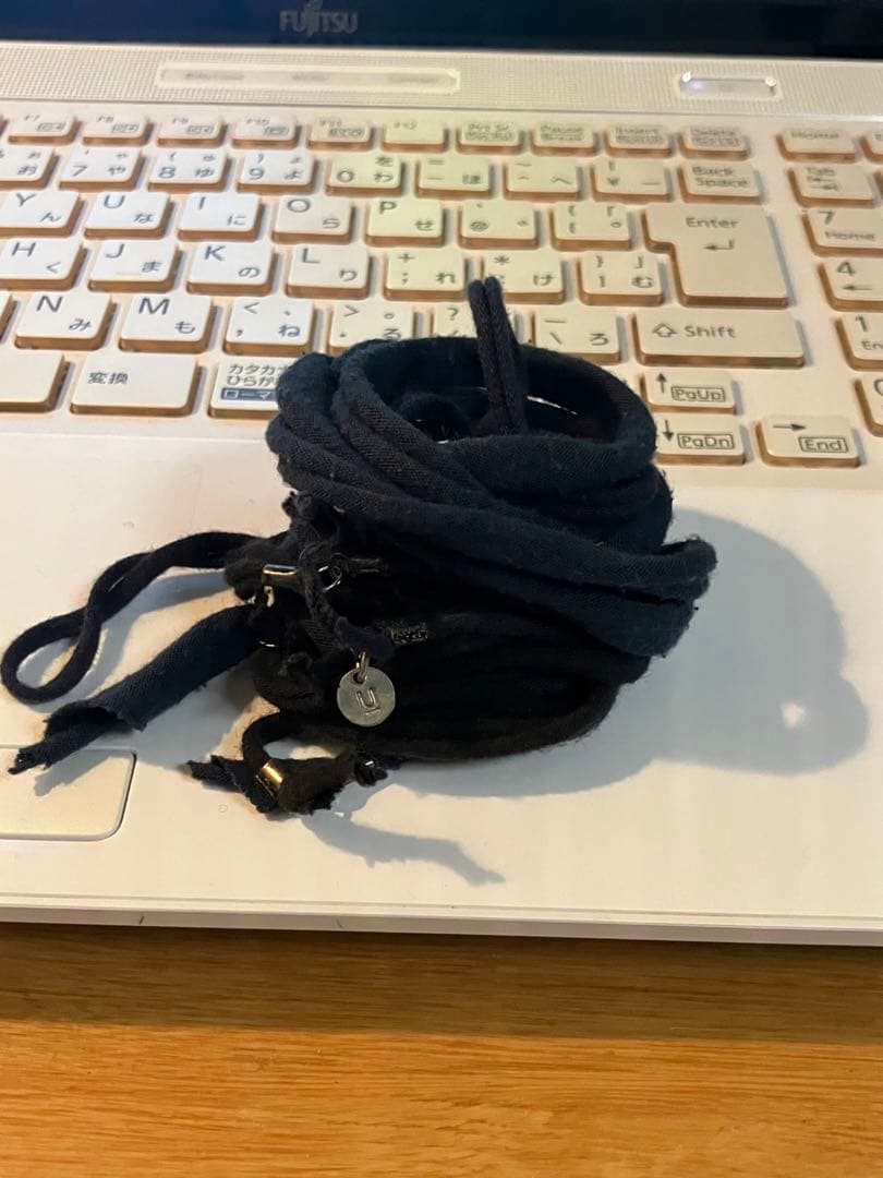 希少アンダーカバー名作紐ブレスバングルネックレスリング初期ドクロスカルワイヤー