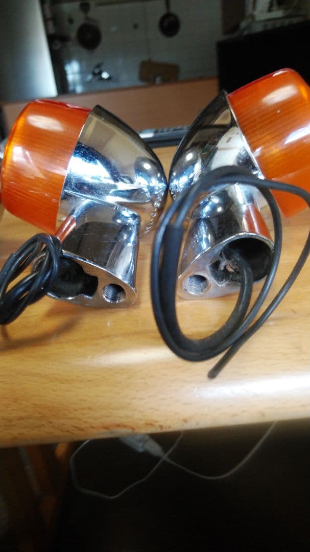 ハーレー ヤンキーウインカー 1つレンズ無しショベルヘッドビンテージ当時物