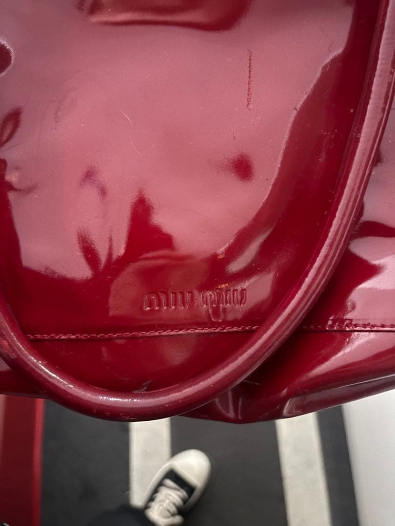 miumiu ミウミウワインレッド ハンドバッグ