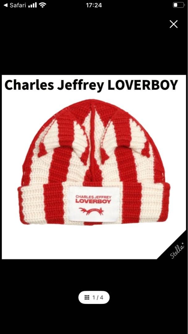 【正規品】【CHARLES JEFFREY LOVERBOY】猫耳ニットビーニー