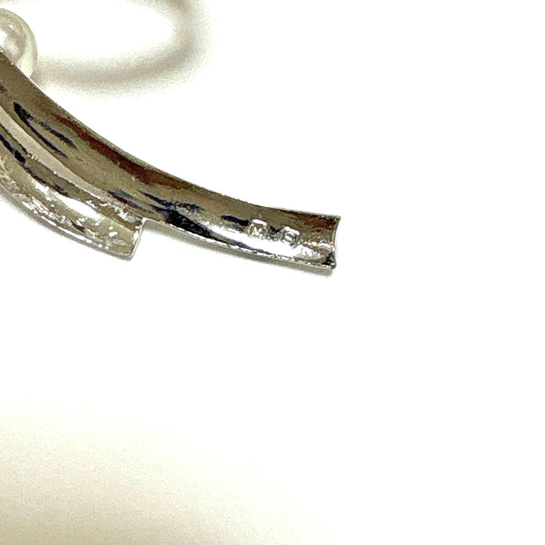 皇室御用達 ✨ミキモト アコヤ真珠 パール リボン ブローチ コサージュ SV