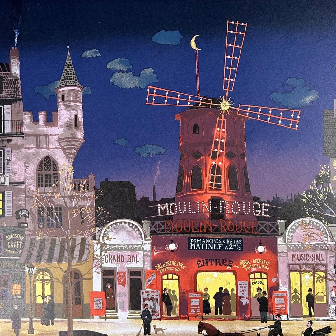 美品 ミッシェル・ドラクロワ「ムーランルージュ」ポスター 額縁入り