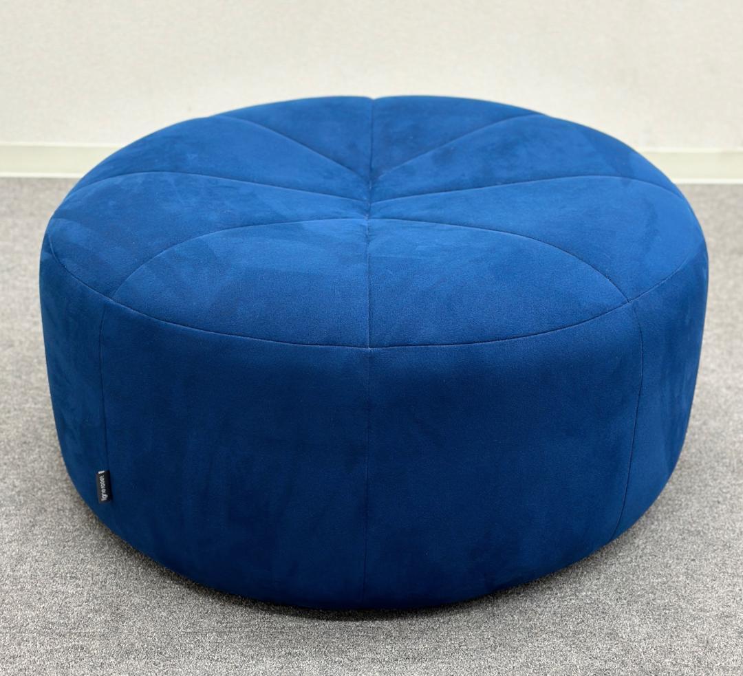 ■リーン・ロゼ■ロゼパンプキン　パフ　オットマン　ネイビー系　丸型ソファ