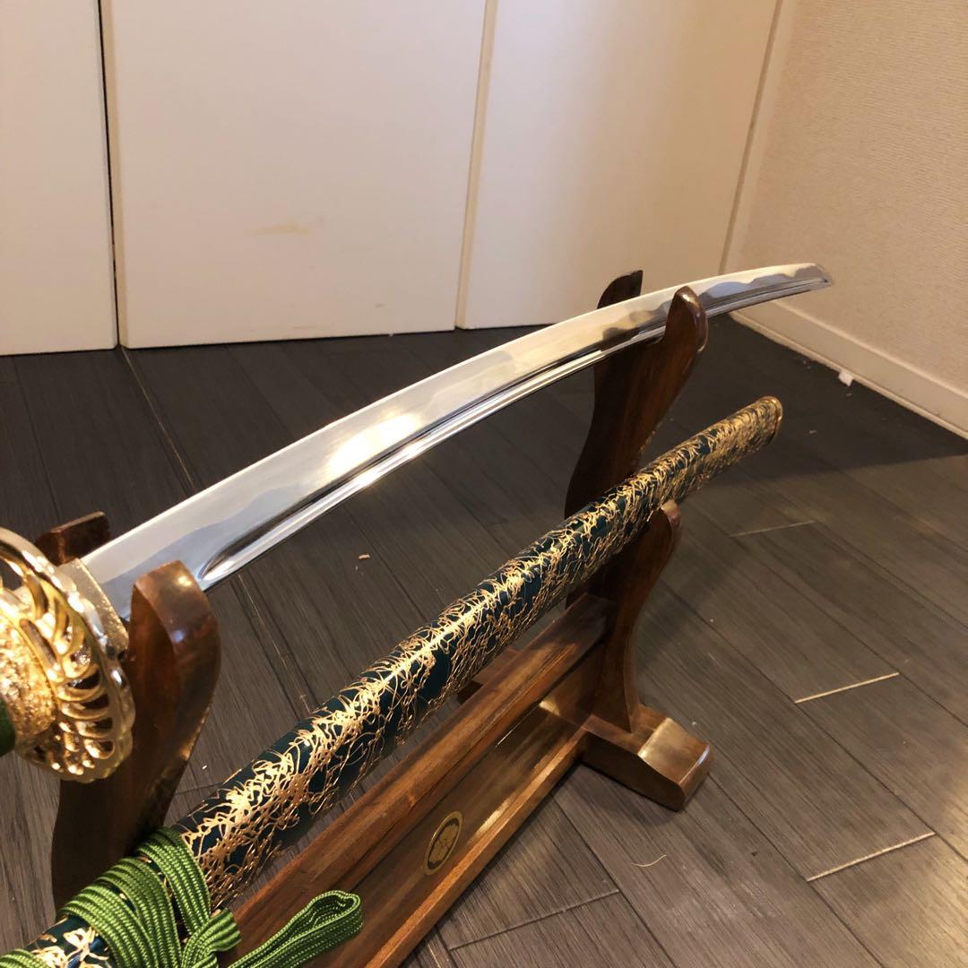 専用　高級模造刀　樋入り刀身　緑金拵え　亜合金刀身