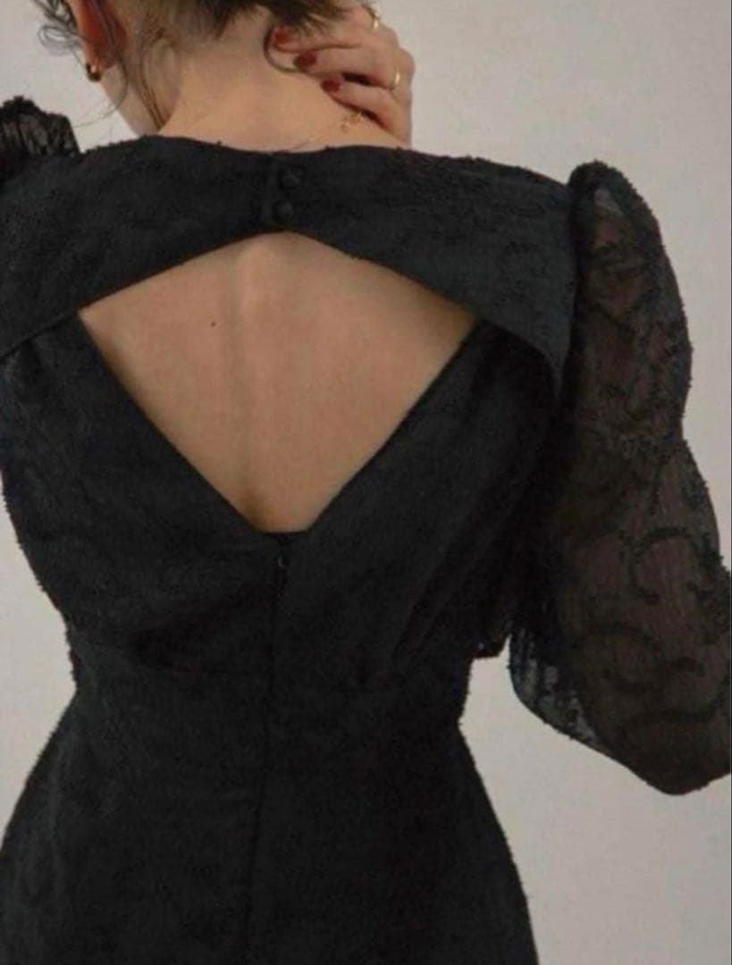 Knuth Marf back open sheer dress Mサイズ