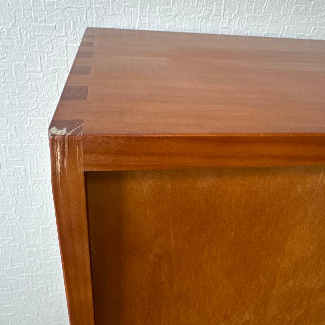 キャスター付きヴィンテージ調多段チェスト　幅47.5