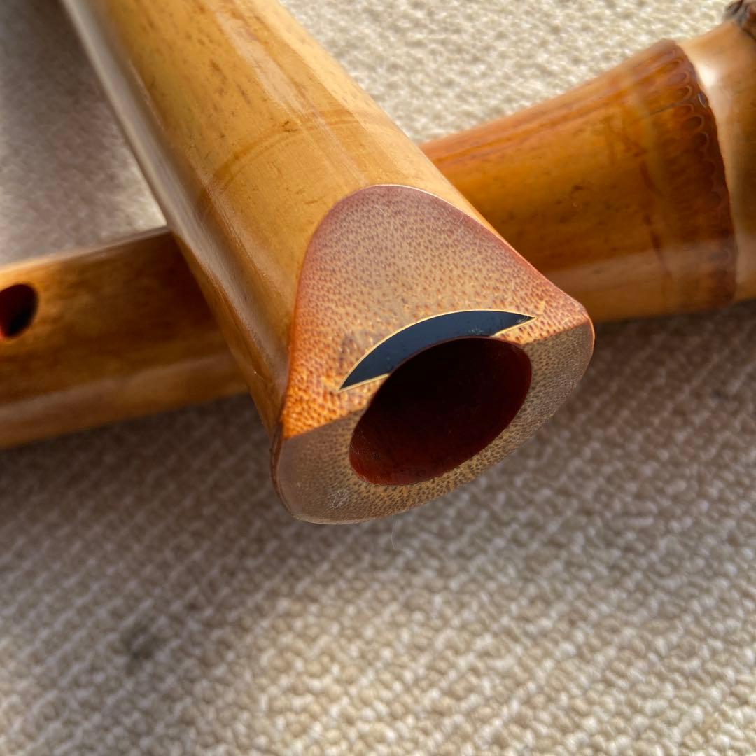 250⭐️尺八　一尺六寸管金唄口　精華銘四印