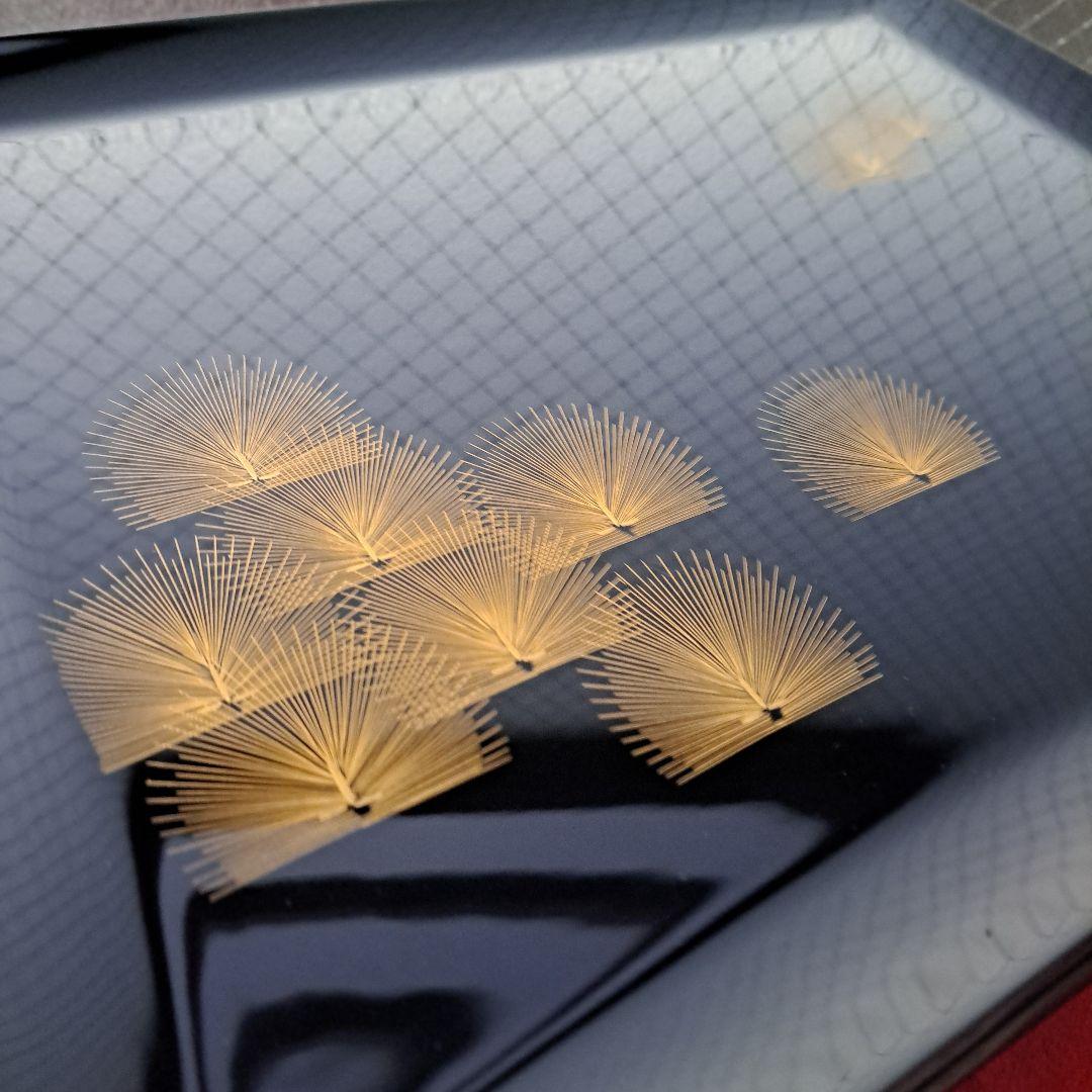 【輪島塗　五島屋謹製　卓上膳×5客】布着本堅地　沈金寿松葉　長期保管品